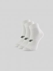 4F Skarpetki krótkie (3-pack) męskie - białe 39-42. Białe skarpety 4F, bez wzorów, z bawełny. Za 49.99 zł.