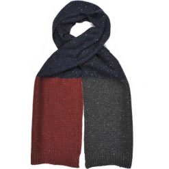 SZALIK MĘSKI WIELOBARWNY ZE STRUKTURALNEJ DZIANINY. Czerwone szaliki TOP SECRET, bez wzorów, z dzianiny. W wyprzedaży za 19.99 zł.