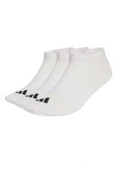 Adidas Thin&Light Essentials Low Cut 3-pack - białe, krótkie skarpety. Białe skarpety Adidas, bez wzorów, z bawełny. Za 43.99 zł.
