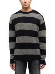 Mustang Sweter "Moon" w kolorze czarno-szarym rozmiar: S. Czarne swetry nierozpinane Mustang, s, bez wzorów, z wełny, bez kołnierzyka, bez ramiączek. Za 110.55 zł.