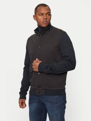 Bugatti Bluza 8750 65063B Granatowy Regular Fit. Niebieskie bluzy Bugatti, m, bez wzorów, z syntetyku, bez kaptura. Za 339.99 zł.
