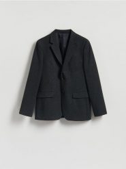 Marynarka regular fit z wiskozą - ciemnoszary. Szare garnitury Reserved, bez wzorów, z tkaniny. Za 379.99 zł.