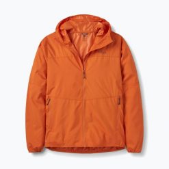 Kurtka przeciwiatrowa męska Rab Windgather Hoody. Brązowe kurtki RAB, m, bez wzorów, z materiału, bez kaptura. Za 369.99 zł.
