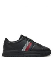 Tommy Hilfiger Sneakersy Supercup Lth Seasonal FM0FM05129 Czarny. Czarne buty sportowe casual Tommy Hilfiger, bez wzorów, ze skóry, bez zapięcia. Za 339.99 zł.