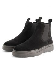 TRAVELIN' Skórzane sztyblety w kolorze czarnym rozmiar: 46. Czarne sztyblety Travelin', bez wzorów, bez obcasa, bez zapięcia. Za 457.45 zł.