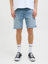 Jack & Jones Szorty dżinsowe "Rick" w kolorze błękitnym rozmiar: S. Niebieskie szorty Jack & Jones, s, z aplikacjami, z jeansu, klasyczne. Za 94.45 zł.