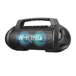 Głośnik bezprzewodowy Bluetooth W-KING D10 70W czarny. Czarne głośniki przenośne W-KING. Za 493.99 zł.