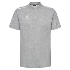 Polo Hummel Move 2.0. Szare koszulki polo Hummel, bez wzorów, bez kołnierzyka, bez ramiączek, do piłki nożnej. Za 213.50 zł.