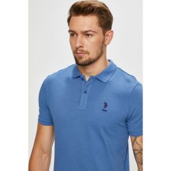 U.S. Polo - Polo. Niebieskie koszulki polo marki U.S. Polo, z bawełny, polo, z krótkim rękawem. W wyprzedaży za 139.90 zł.
