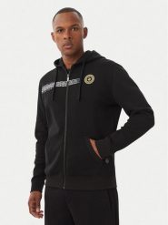 Beverly Hills Polo Club Bluza M6603T-HR Czarny Regular Fit. Czarne bluzy Beverly Hills Polo Club, m, bez wzorów, z bawełny, bez kaptura. Za 244.99 zł.