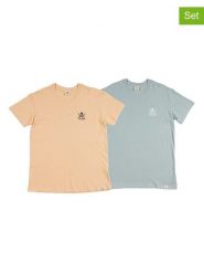 The Time of Bocha Koszulki (2 szt.) w kolorze turkusowym i żółtym rozmiar: S. Żółte bezrękawniki The Time of Bocha, s, bez wzorów, z bawełny, bez kołnierzyka, bez ramiączek. Za 86.99 zł.