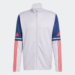 Bluza piłkarska ADIDAS Squadra 25 treningowa. Białe bluzy Adidas, l, bez wzorów, z materiału, bez kaptura. Za 119.99 zł.