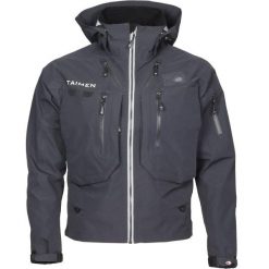 Kurtka wędkarska do brodzenia Taimen Kolyma - Dk. Gray. Szare kurtki TAIMEN, m, bez wzorów, bez kaptura. Za 599.99 zł.