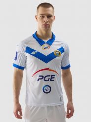 4F Koszulka klubowa retro z sezonu 2022/23 oraz 2023/24 męska 4F x Stal Mielec - biała M. Białe t-shirty 4F, m, z aplikacjami, z dzianiny, bez kołnierzyka, bez ramiączek. W wyprzedaży za 149.99 zł.