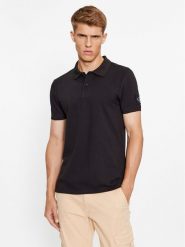 Calvin Klein Jeans Polo J30J323394 Czarny Regular Fit. Czarne koszulki polo Calvin Klein Jeans, m, bez wzorów, z bawełny, bez kołnierzyka, bez ramiączek. Za 169.99 zł.