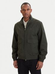 Tommy Hilfiger Kurtka przejściowa Harrington MW0MW42507 Zielony Regular Fit. Zielone kurtki Tommy Hilfiger, l, bez wzorów, z bawełny, bez kaptura. Za 1,199.00 zł.