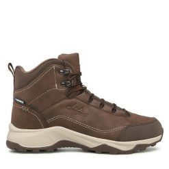 Trekkingi Campus. Brązowe botki sznurowane Campus, bez wzorów, bez obcasa, bez zapięcia. Za 399.99 zł.