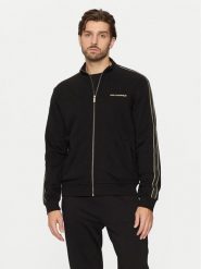 KARL LAGERFELD Bluza 705466 551900 Czarny Regular Fit. Czarne bluzy KARL LAGERFELD, m, bez wzorów, z bawełny, bez kaptura. Za 639.99 zł.