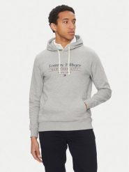 Tommy Hilfiger Bluza Center Stack MW0MW38672 Szary Regular Fit. Szare bluzy Tommy Hilfiger, m, bez wzorów, z bawełny, bez kaptura. Za 309.99 zł.