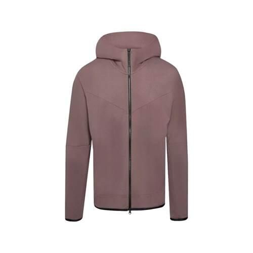 Bluza sportowa męska Nike Tech Fleece. Czerwone bluzy z kapturem Nike, m, bez wzorów, z materiału, z kapturem. Za 413.00 zł.