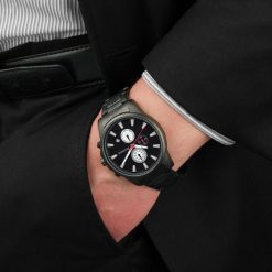 Zegarek męski bransoleta duży solidny z datownikiem czarny premium Beltimore BT04. Czarne zegarki . Za 149.99 zł.