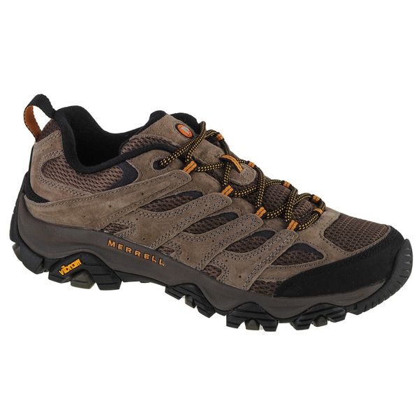 Buty do chodzenia Męskie Merrell MOAB 3. Brązowe buty turystyczne Merrell, bez wzorów, z materiału, bez zapięcia, trekkingowe. Za 574.00 zł.