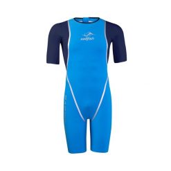 Męski strój kąpielowy, Swimskin Rebel Pro Sleeve 2 - wielokolorowy. Niebieskie odzież kąpielowa SAILFISH, m, bez wzorów, z elastanu, sportowe. Za 1,488.15 zł.