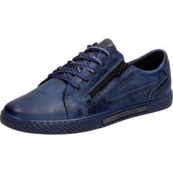 Niebieskie POLSKIE półbuty męskie POLBUT J019. Eleganckie półbuty Polbut. W wyprzedaży za 169.00 zł.