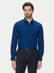 Michael Kors Koszula MK0DS01291 Granatowy Slim Fit. Niebieskie koszule Michael Kors, m, bez wzorów, z bawełny, bez kołnierzyka, bez ramiączek. Za 249.99 zł.
