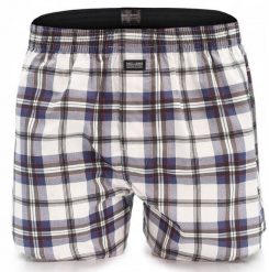 Męskie Bokserki Bawełniane - Pako Jeans - w Kratę. Bokserki Pako Jeans, l, bez wzorów, z bawełny. Za 33.00 zł.
