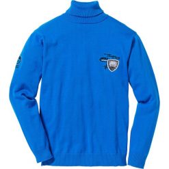 Sweter z golfem Regular Fit bonprix lazurowy. Golfy marki bonprix. Za 74.99 zł.