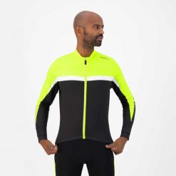 Koszulka rowerowa męska Rogelli COURSE z długim rękawem, ocieplana. Białe bluzy Rogelli, m, bez wzorów, bez kaptura. W wyprzedaży za 99.00 zł.