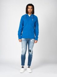 Bluza trekking męska Training-Roviogo. Niebieskie bluzy z kapturem Fila, m, bez wzorów, z bawełny, z kapturem. Za 313.00 zł.