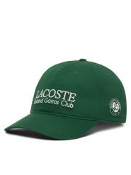 Lacoste Czapka z daszkiem RK0378 Zielony. Zielone czapki z daszkiem LACOSTE, bez wzorów, z bawełny. Za 319.99 zł.