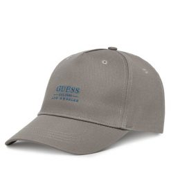Czapka z daszkiem Guess. Szare czapki z daszkiem Guess, z aplikacjami. Za 119.99 zł.