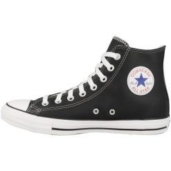 Trampki Converse Chuck Taylor HI Leather. Czarne trampki Converse, bez wzorów, bez zapięcia. Za 490.00 zł.