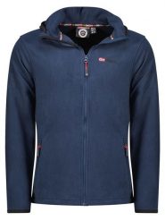 Geographical Norway Kurtka polarowa "Unicia" w kolorze granatowym rozmiar: S. Niebieskie kurtki Geographical Norway, s, bez wzorów, z materiału, bez kaptura. Za 92.42 zł.