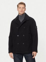 Stone Island Płaszcz wełniany 8115441F5 Czarny Regular Fit. Czarne płaszcze Stone Island, m, bez wzorów, z wełny, bez kaptura. Za 4,699.00 zł.