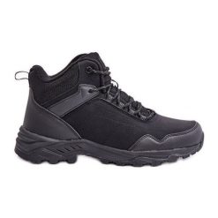 Ocieplane Lekkie Męskie Buty Trekkingowe McBraun Czarne. Czarne trekkingi bez wzorów, z materiału, bez zapięcia. Za 266.80 zł.
