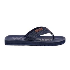 Klapki Japonki Męskie WRANGLER Zane Flipflop Men Low 20251044.24H Granatowe niebieskie. Niebieskie klapki . Za 190.94 zł.