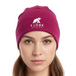 Czapka do biegania z merynosów. Czerwone czapki zimowe FJORK MERINO, bez wzorów, z wełny. Za 279.00 zł.