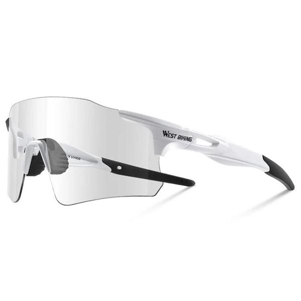 Unisexowe okulary przeciwsłoneczne fotochromowe. Białe okulary przeciwsłoneczne WEST BIKING. Za 150.92 zł.