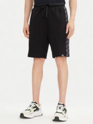 EA7 Emporio Armani Szorty sportowe 7M000217 AF12660 UC001 Czarny Regular Fit. Czarne krótkie spodenki sportowe EA7 Emporio Armani, m, bez wzorów, z bawełny. Za 369.99 zł.