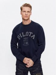 Aeronautica Militare Bluza 232FE1817F518 Granatowy Comfort Fit. Niebieskie bluzy Aeronautica Militare, m, bez wzorów, z bawełny, bez kaptura. Za 459.99 zł.