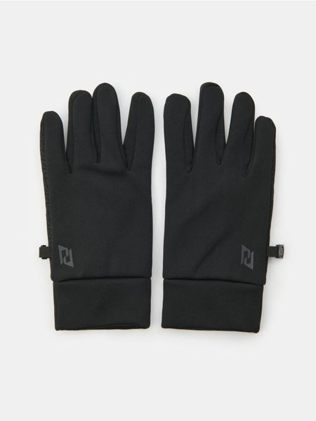 Rękawiczki TOUCHSCREEN - czarny. Czarne rękawiczki Sinsay, bez wzorów. Za 25.99 zł.