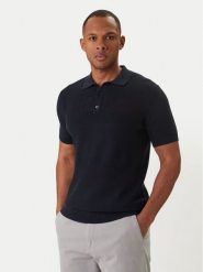 KARL LAGERFELD Polo 655009 562301 Granatowy Regular Fit. Niebieskie koszulki polo KARL LAGERFELD, m, bez wzorów, z bawełny, bez kołnierzyka, bez ramiączek. Za 669.99 zł.