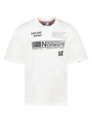 Geographical Norway Koszulka "Jartin" w kolorze białym rozmiar: M. Białe bezrękawniki Geographical Norway, m, bez wzorów, z bawełny, bez kołnierzyka, bez ramiączek. Za 61.46 zł.
