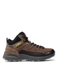 CMP Trekkingi Kaleepso Mid Hiking Shoe Wp 31Q4917 Brązowy. Brązowe botki sznurowane CMP, bez wzorów, ze skóry, bez obcasa, bez zapięcia. Za 379.99 zł.