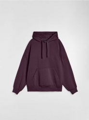 Bluza z kapturem comfort fit z domieszką bawełny - fioletowy. Fioletowe bluzy z kapturem Sinsay, l, bez wzorów, z bawełny, z kapturem. Za 39.99 zł.