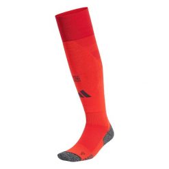 Getry FC Bayern 24/25 Home. Czerwone legginsy długie sportowe Adidas, bez wzorów, z materiału, do piłki nożnej. Za 109.00 zł.